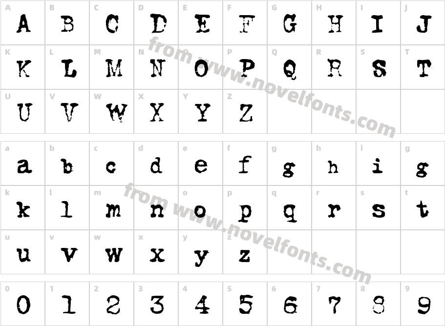 FoxScript NormalCharacter Map