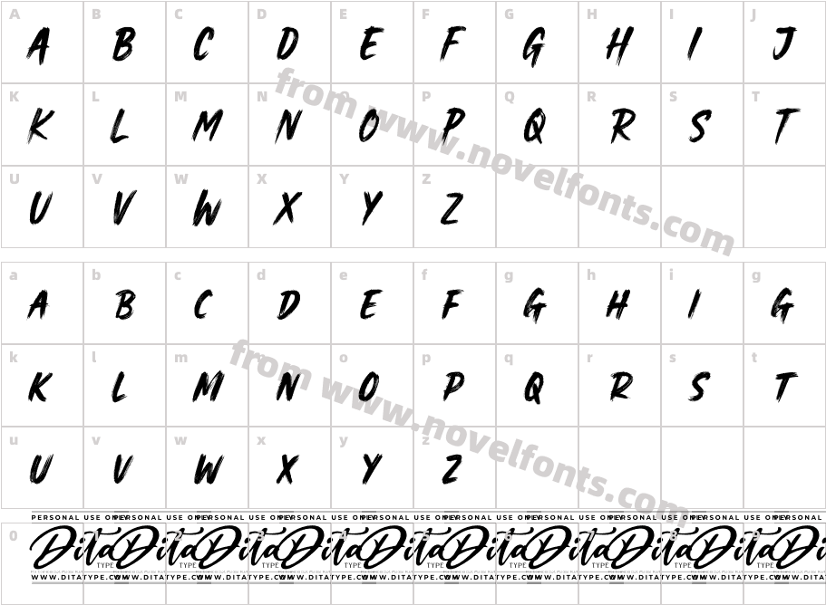 Silent BrushCharacter Map