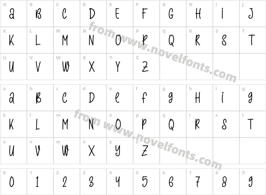 Simple Summer - Personal UseCharacter Map