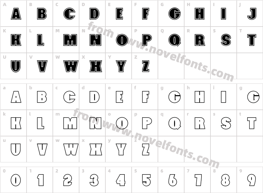 FoxxyOutlineCharacter Map