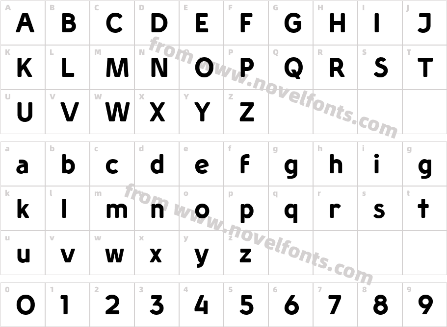 Simply Sans BoldCharacter Map