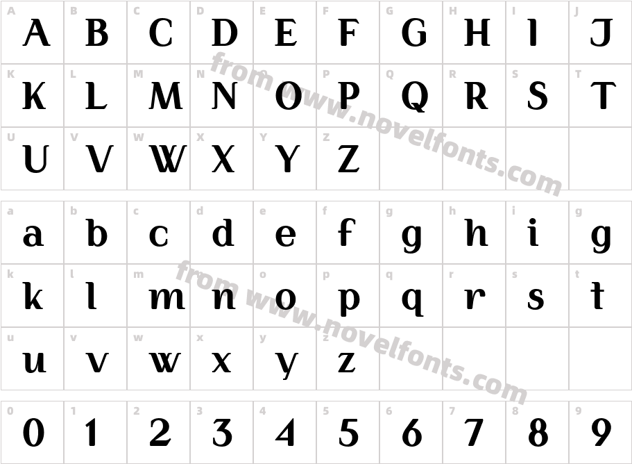 Simply Serif BoldCharacter Map