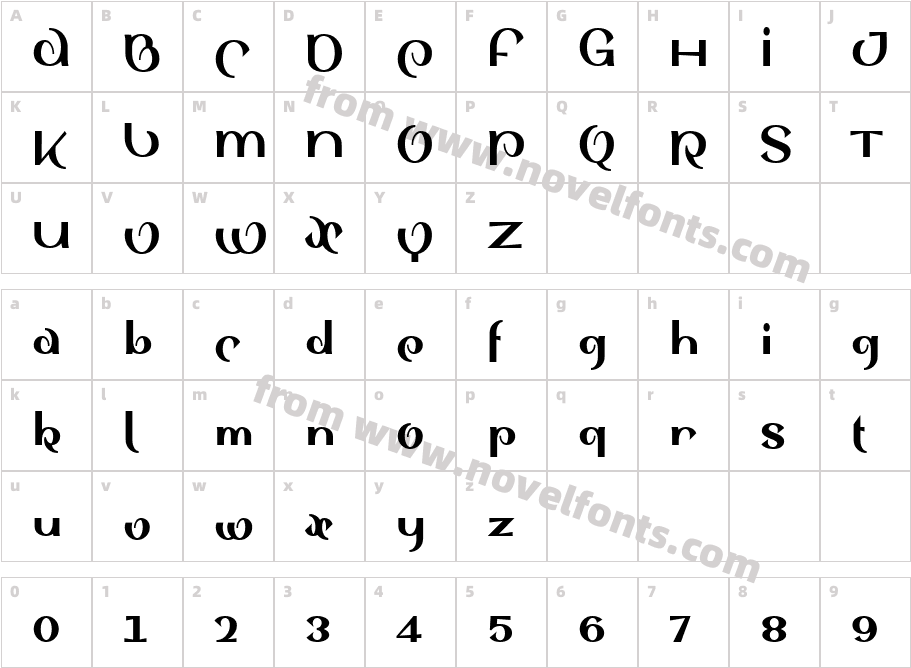 SinahSansLT-BlackCondensedCharacter Map