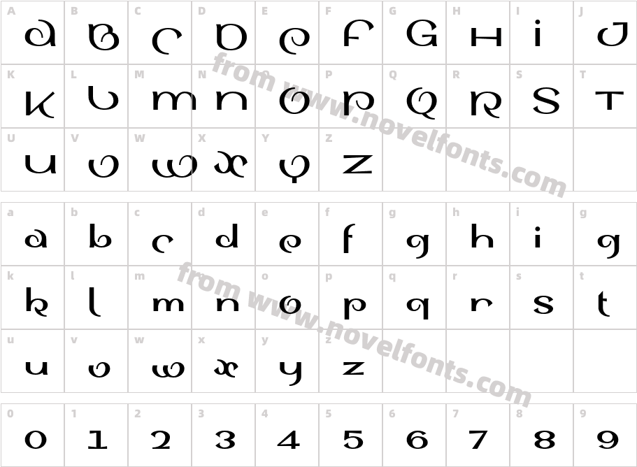 SinahSansLT-BoldCharacter Map