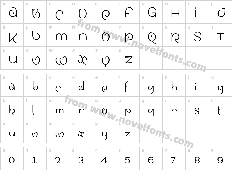 SinahSansLT-CondensedCharacter Map