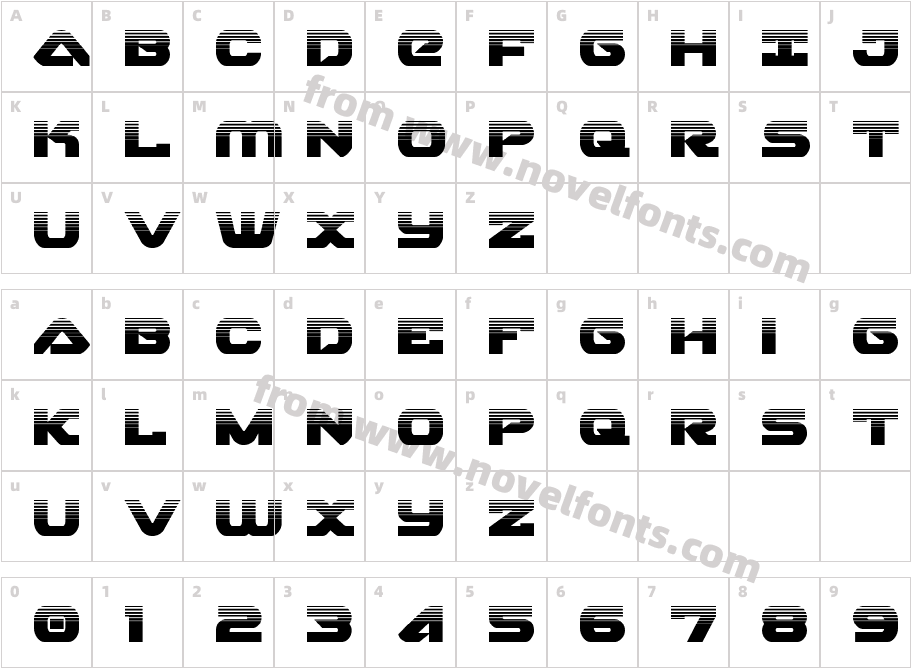 SkyhawkHalftoneCharacter Map