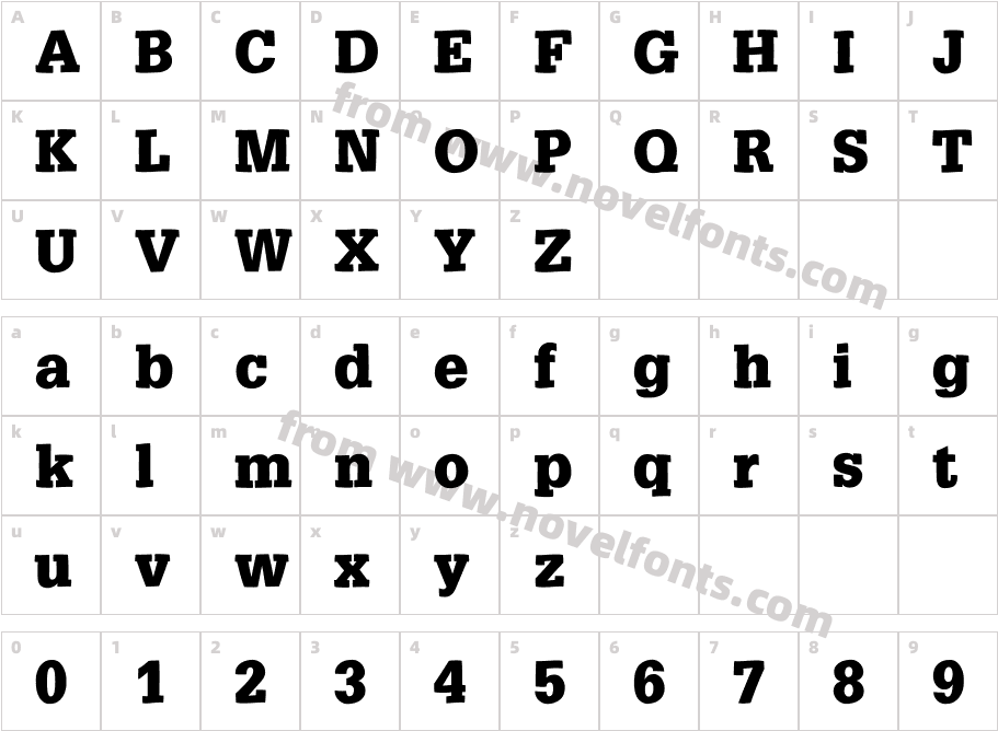 Slabsoft-BoldCharacter Map