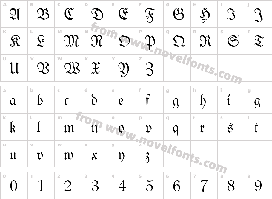 FrakturBT-RegularCharacter Map