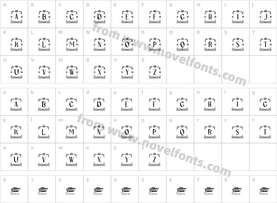 Soban Chinese MonogramCharacter Map