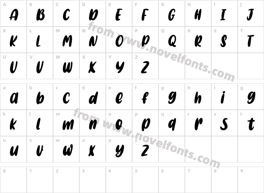 Sobiah Written Free RegularCharacter Map