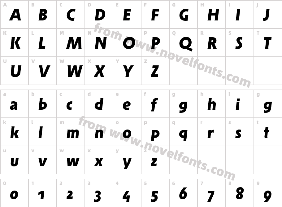 SolperaMediumOSF-BoldItalicCharacter Map