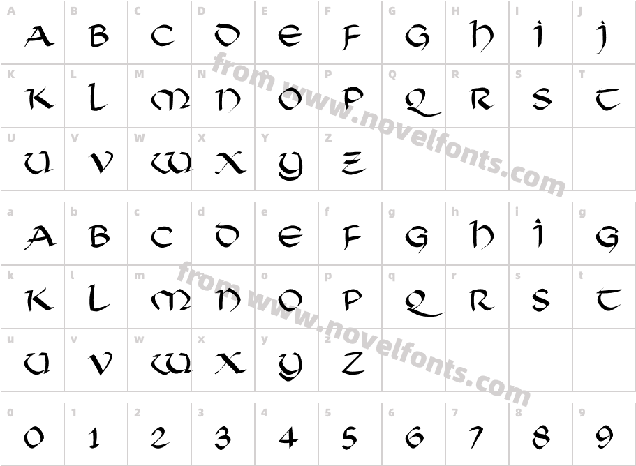 SoluncialeMK-MediumCharacter Map