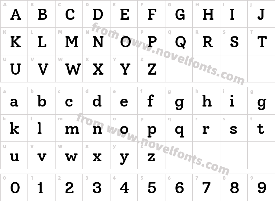 Solway MediumCharacter Map