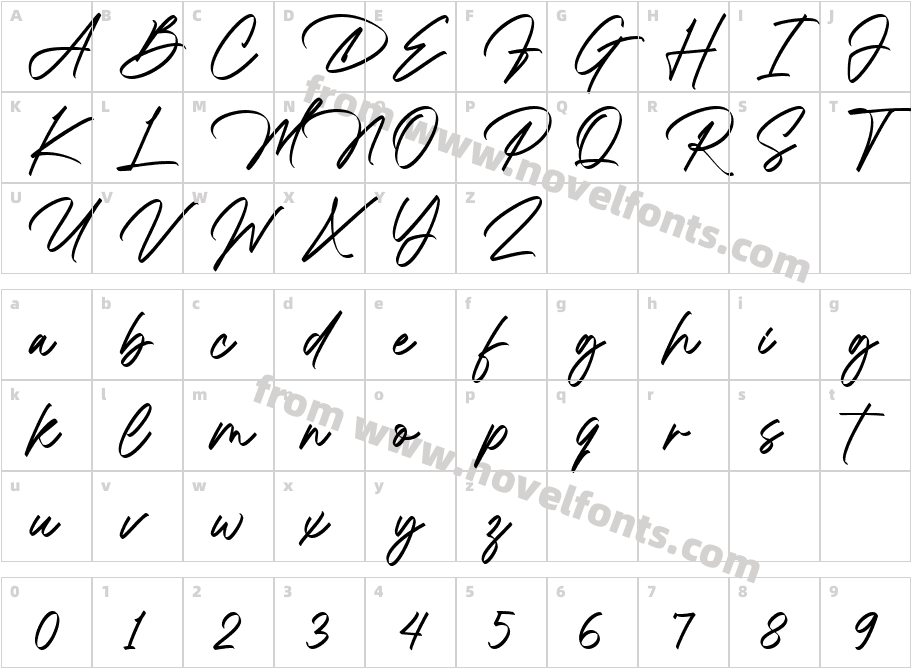 SoundfestRegularCharacter Map