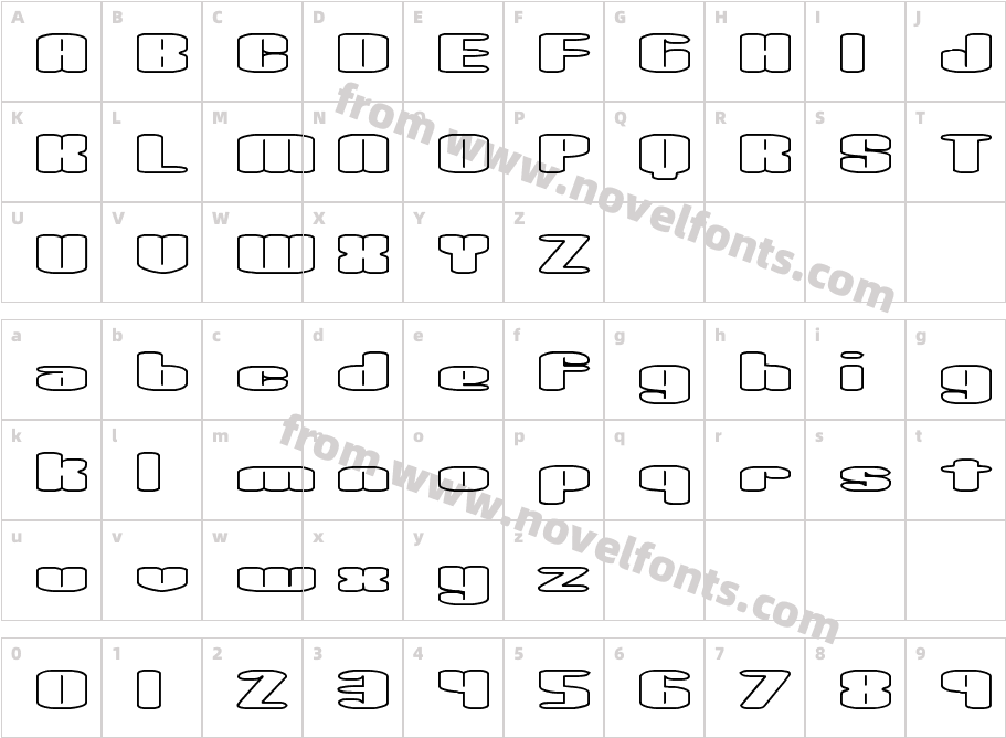 SpaciousOutlineBRKCharacter Map