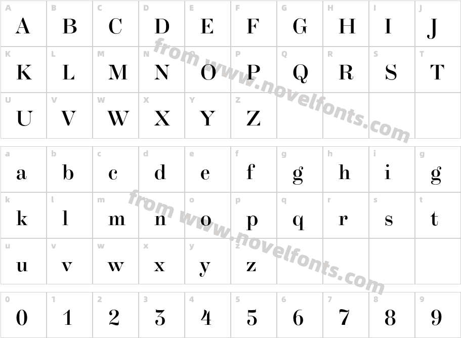 SplendidSerif-BoldCharacter Map