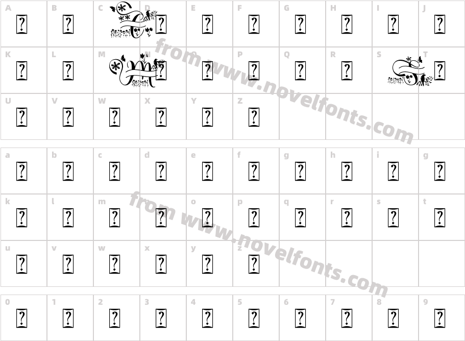 Spring MonogramCharacter Map