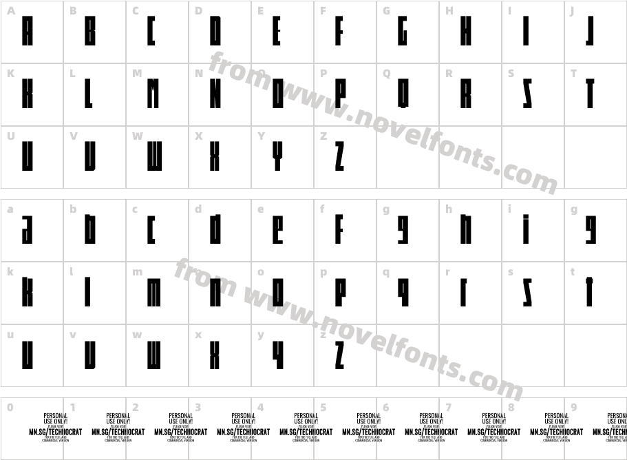 Square Technocrat PERSONAL LightCharacter Map