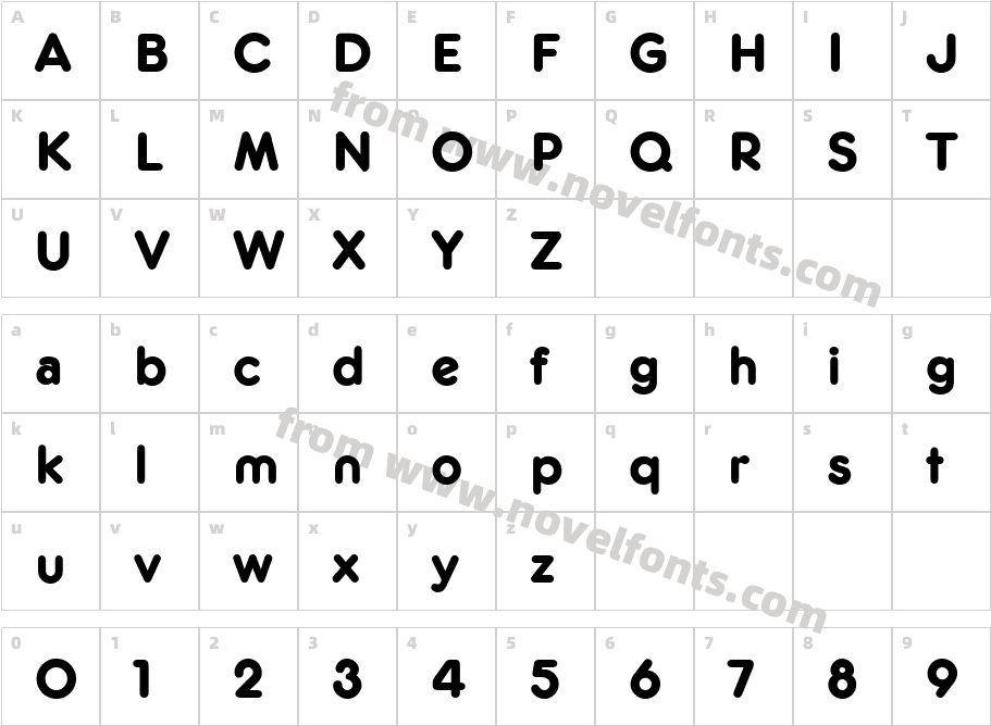 Frankfurter Medium PlainCharacter Map