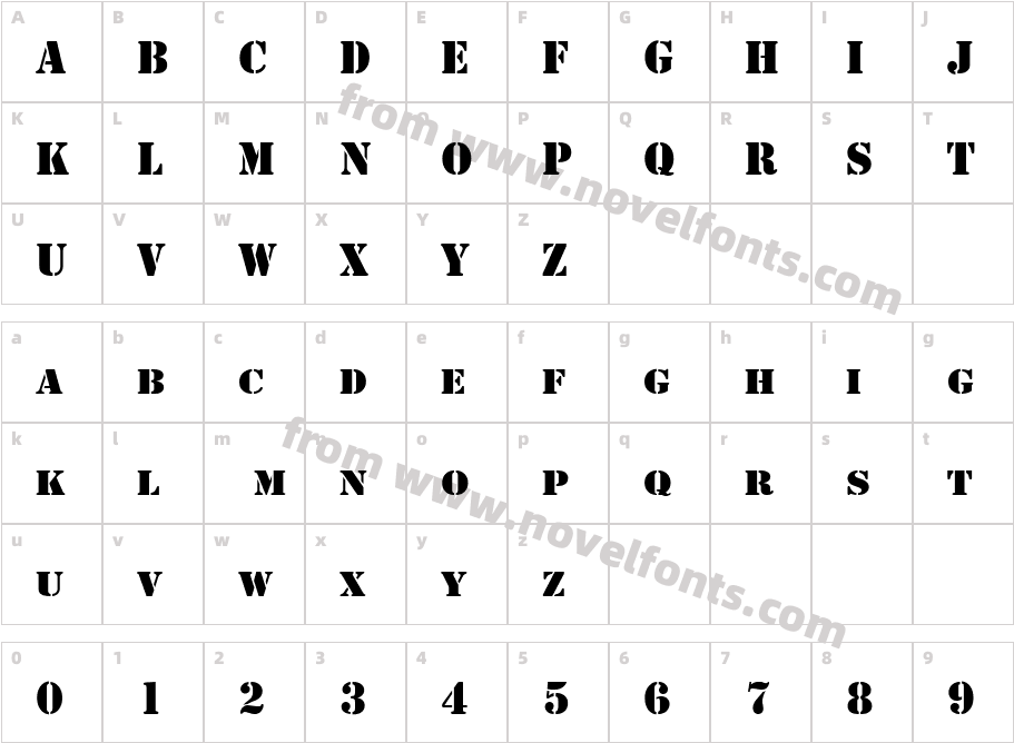 StencilCharacter Map