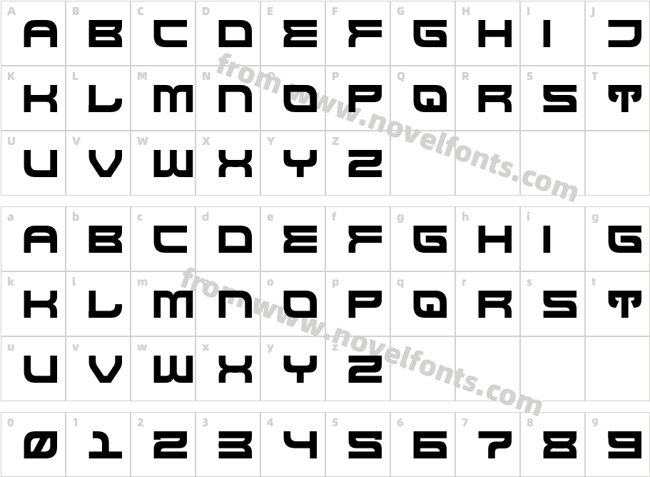 Stereotones RegularCharacter Map