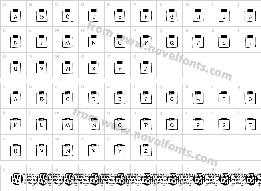 StickyMemosDemoTwo-X318ZCharacter Map