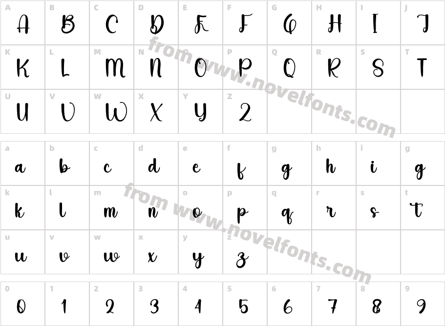 StyleRegularCharacter Map