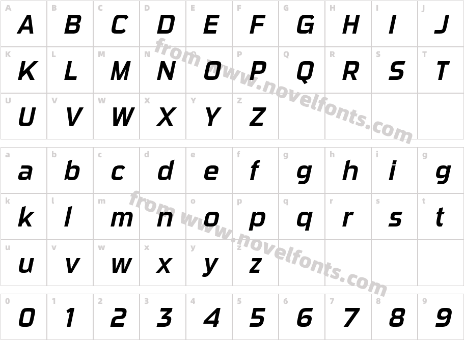 SuiGenerisCdRg-ItalicCharacter Map