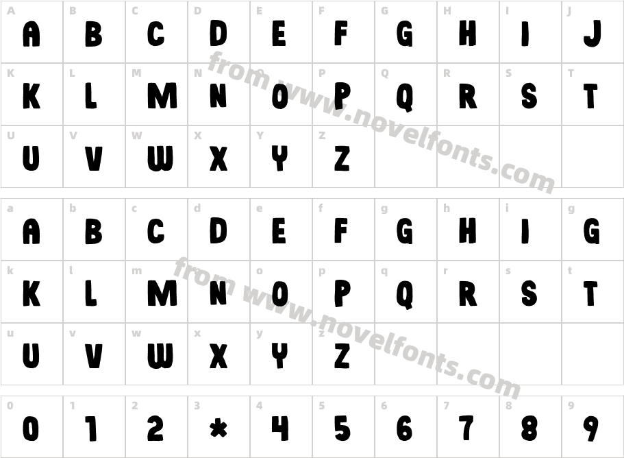 Sunshine Formula DEMO RegularCharacter Map