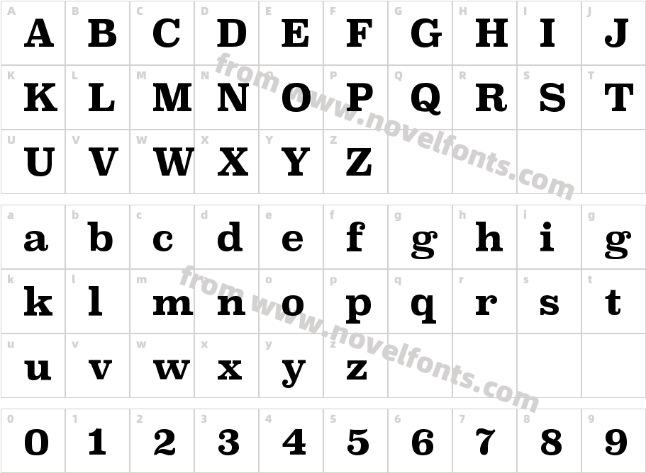 SuperclarendonRg-BoldCharacter Map