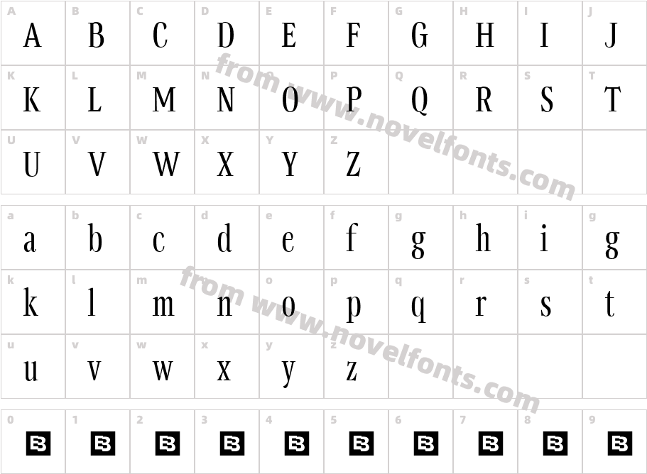 Svelte Trial RegularCharacter Map