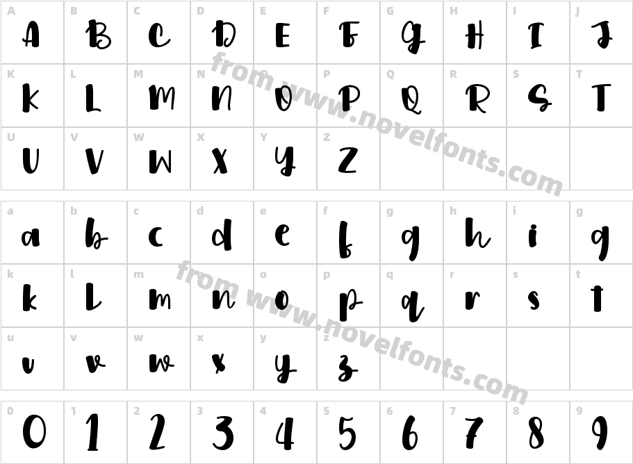 Sweet Aloha - personal useCharacter Map