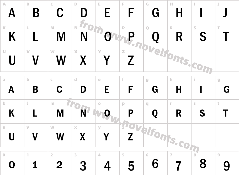 FranklinGothicEF-MedConSCCharacter Map