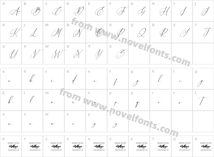 Sweetie Darling Personal UseCharacter Map