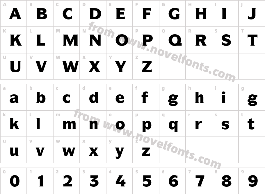 Symbol LT BlackCharacter Map