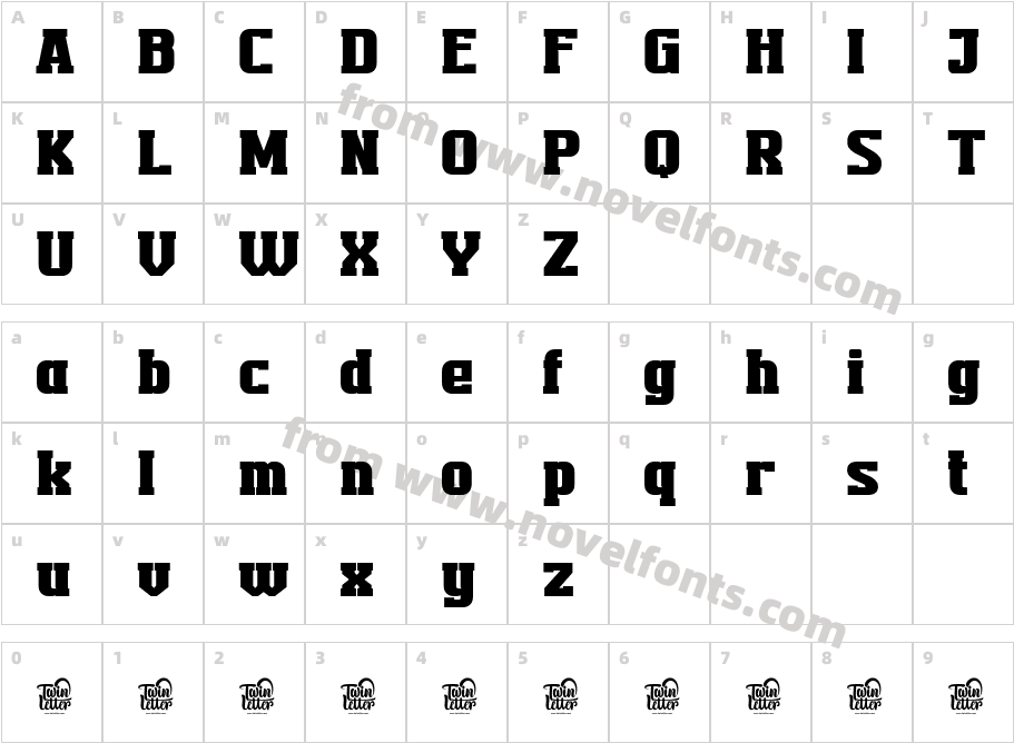 TEKROT SlabCharacter Map