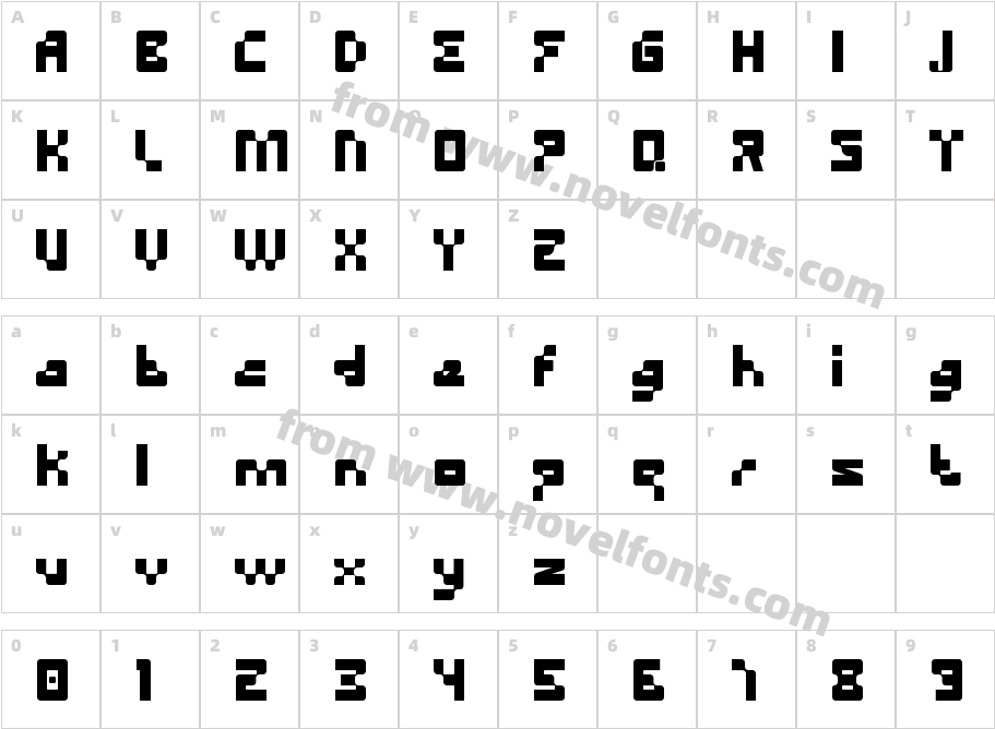 THEGLITCHRegularCharacter Map