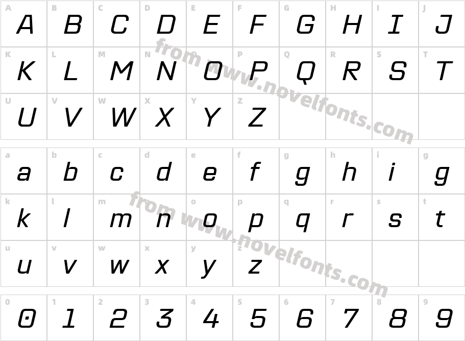 TT Lakes Neue Trial Medium ItalicCharacter Map