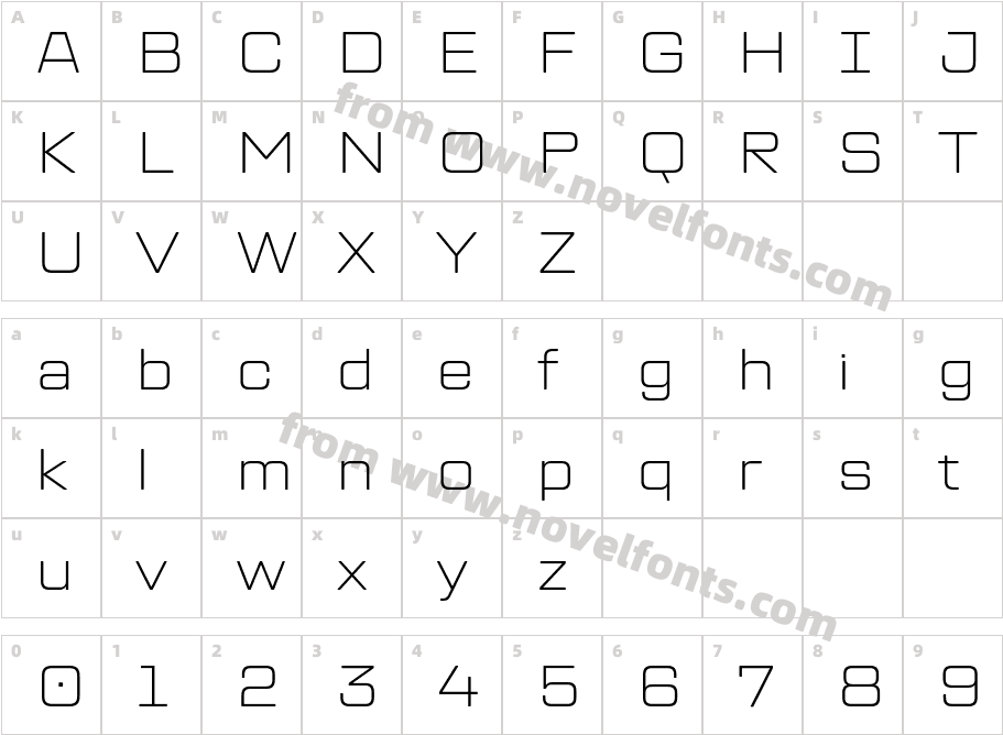 TT Lakes Neue Trl Ext XLtCharacter Map