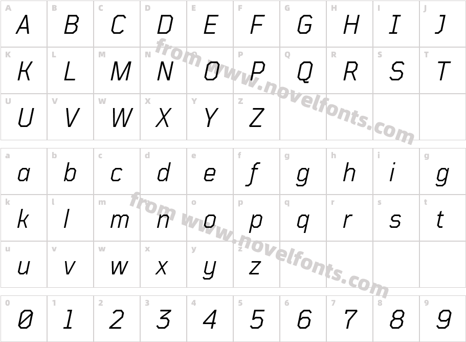 TT Mussels Trl ItalicCharacter Map