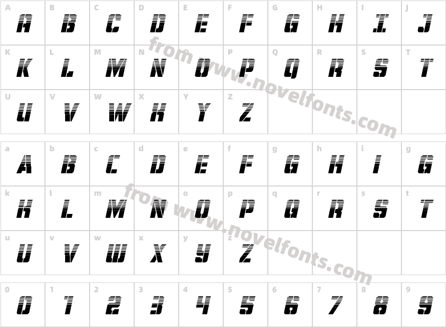 Free Shipping Halftone ItalicCharacter Map