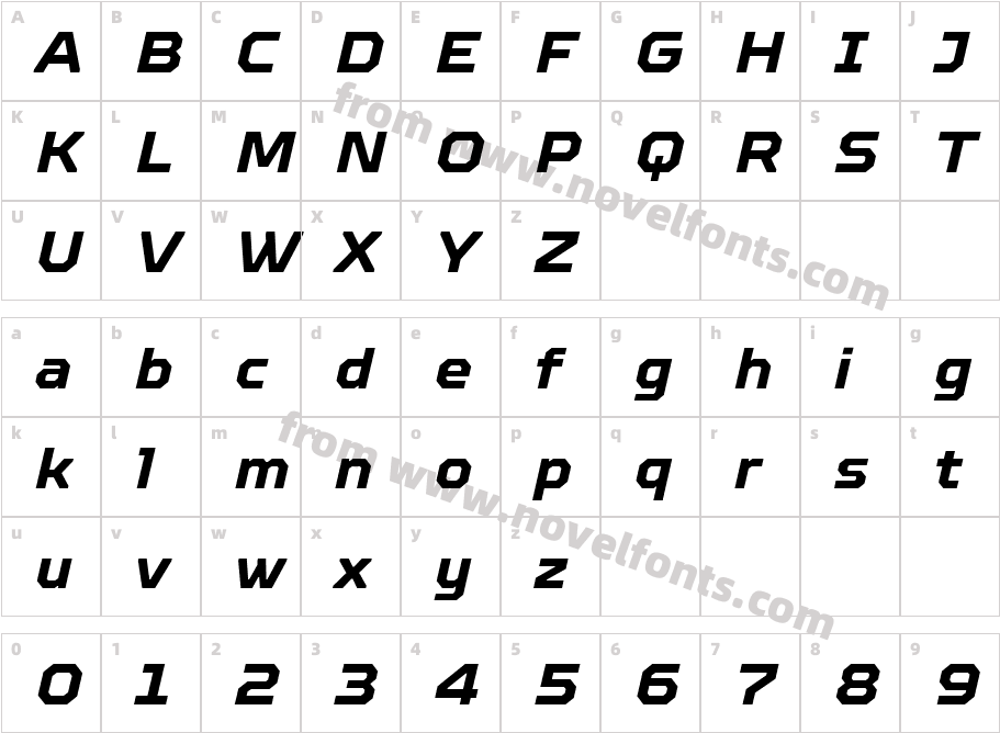 TT Octosquares Trl Bd ItCharacter Map