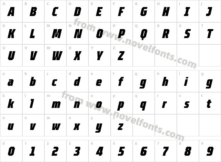 TT Octosquares Trl Cmd Blc ItCharacter Map