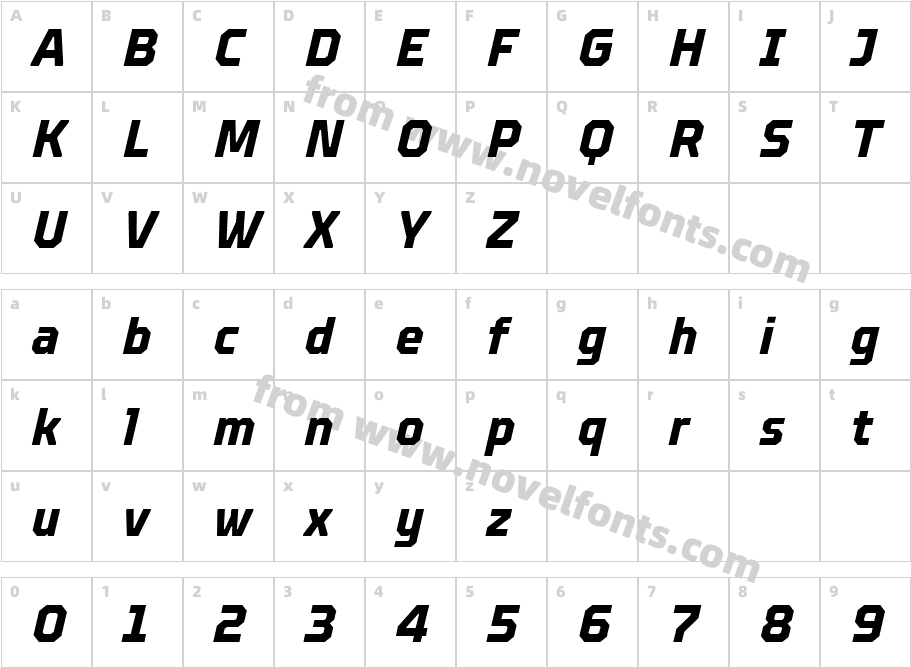 TT Octosquares Trl Cnd Bd ItCharacter Map