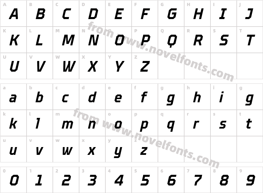 TT Octosquares Trl Cnd Db ItCharacter Map