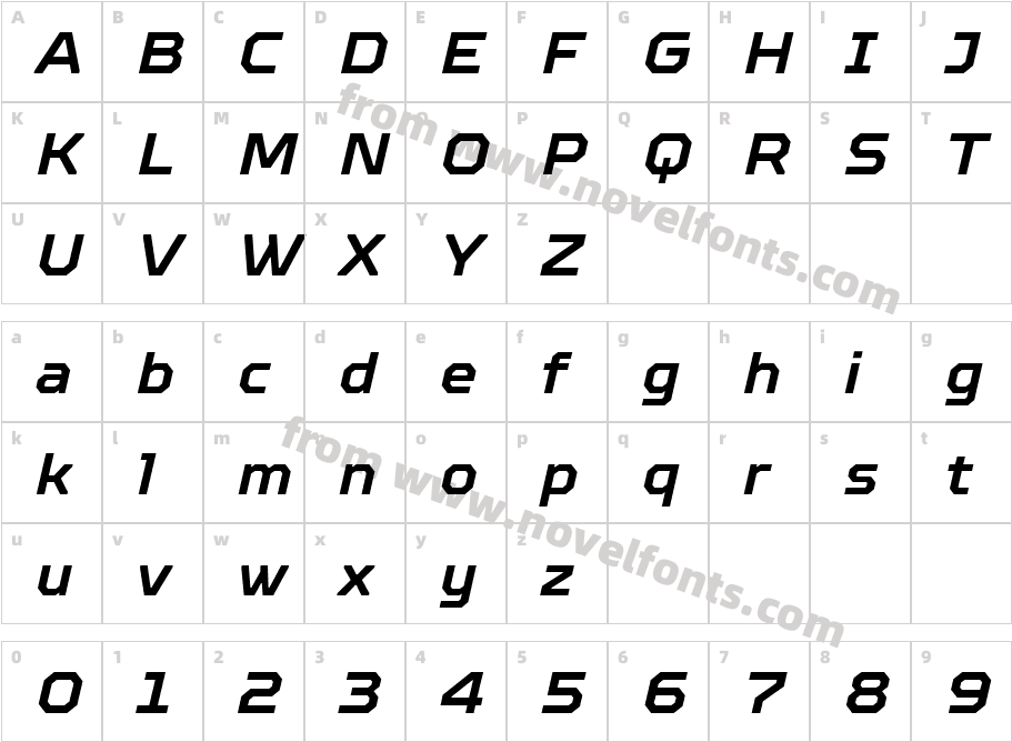 TT Octosquares Trl Db ItCharacter Map