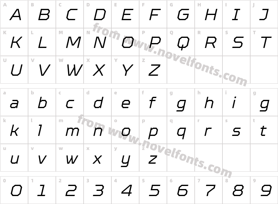 TT Octosquares Trl Lt ItCharacter Map