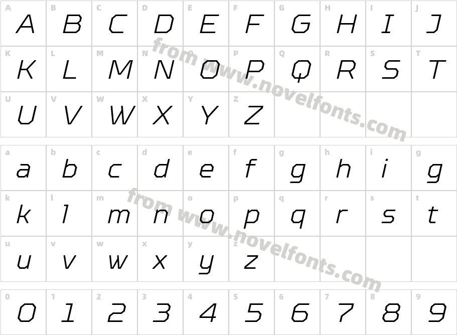 TT Octosquares Trl XLt ItCharacter Map