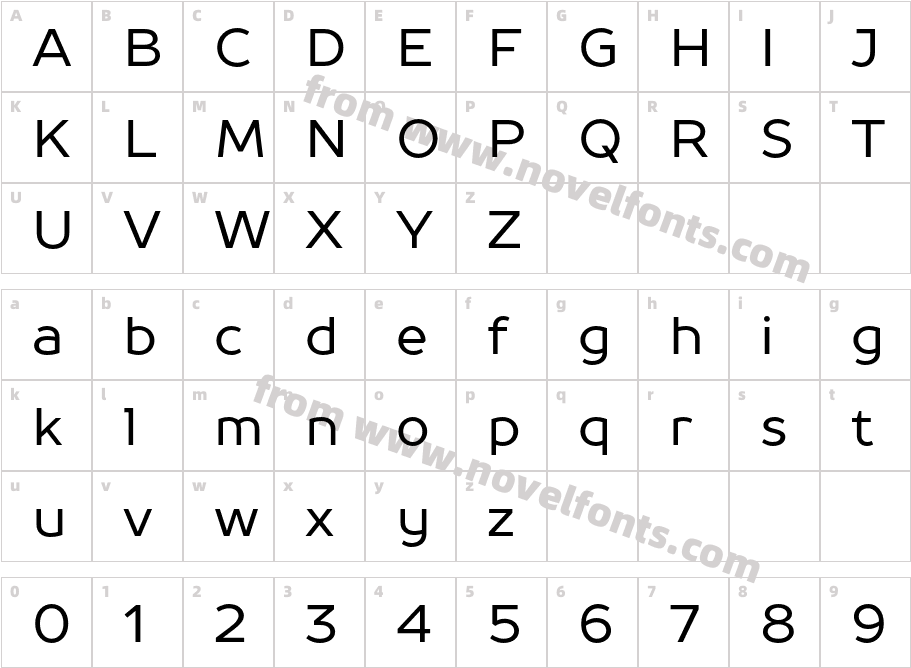 TT Prosto Sans Trial RegularCharacter Map