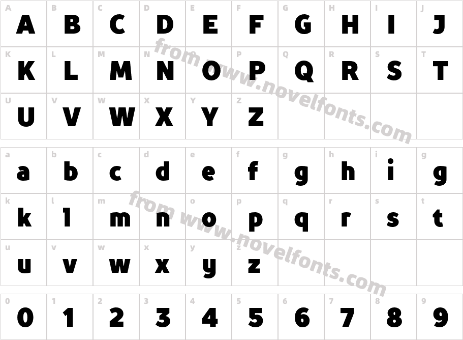 TT Prosto Sans Trl Cnd BlackCharacter Map